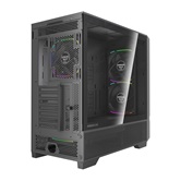 Корпус Powercase AX5, Black, TG, Type-C, 2x 140mm +3x 120mm ARGB PWM Fans, ARGB+PWM HUB, Nylon filters, чёрный, ATX  (CJXA-A5)