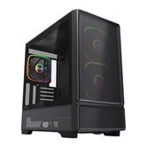 Корпус Powercase AX5, Black, TG, Type-C, 3x 140mm +2x 120mm ARGB PWM Fans, ARGB+PWM HUB, Nylon filters, чёрный, ATX  (CJXA-A5)