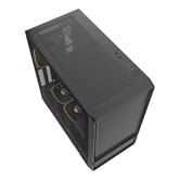 Корпус Powercase AX5, Black, TG, Type-C, 3x 140mm +2x 120mm ARGB PWM Fans, ARGB+PWM HUB, Nylon filters, чёрный, ATX  (CJXA-A5)