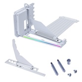Lian Li универсальное крепление для вертикальной установки GPU с райзер-кабелем 200мм Gen.5.0 и ARGB подсветкой / White / G89.VG4-5-V4W.R0