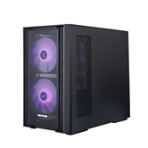 Корпус 1STPLAYER AU6 ARGB Black / mATX / 2x140mm & 3x120mm ARGB fans / AU6-BK-2FA7-14-2FA7R-1FA7