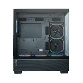 Корпус XASTRA Q500 6ARGB-FG-C10-UC Black ATX/Aquarium/Screewless/ 6x120mm ARGB PWM FG fans/Argb+PWM HUB 10port/ Type-C/ Q500-6FG12A-C10-UC