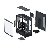 Корпус XASTRA Q500 6ARGB-FG-C10-UC Black ATX/Aquarium/Screewless/ 6x120mm ARGB PWM FG fans/Argb+PWM HUB 10port/ Type-C/ Q500-6FG12A-C10-UC