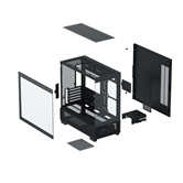 Корпус XASTRA Q500M 6ARGB-FG-C10-UC Black mATX/Aquarium/Screewless/ 6x120mm ARGB PWM FG fans/Argb+PWM HUB 10port/ Type-C/ Q500M-6FG12A-C10-UC