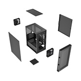 Корпус Powercase Mistral SM01 SI, Non Window, 2x120mm PWM fans, чёрный, mATX  (CMMSM01-F2)