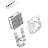 Кулер JONSBO CB40 White LGA1851/1700/1200/115X/AM5/AM4 (24шт/кор, TDP 225W, PWM, 120mm ARGB LED Fan, 4 тепловые трубки, 4-pin, белый) Retail