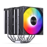 Кулер JONSBO CA80 Black LGA1851/1700/1200/115X/AM5/AM4 (12шт/кор, TDP 260W, PWM, 120mm ARGB LED Fan + 120mm Black Fan, 6 тепловых трубок, медная база, 4-pin) Retail
