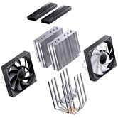 Кулер JONSBO CB80 Black LGA1851/1700/1200/115X/AM5/AM4 (12шт/кор, TDP 260W, PWM, 120mm ARGB LED Fan + 120mm Black Fan, 6 тепловых трубок, 4-pin) Retail
