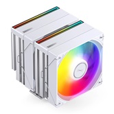 Кулер JONSBO CB80 White LGA1851/1700/1200/115X/AM5/AM4 (12шт/кор, TDP 260W, PWM, 120mm ARGB LED Fan + 120mm Black Fan, 6 тепловых трубок, 4-pin, белый) Retail