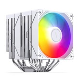 Кулер JONSBO CB80 White LGA1851/1700/1200/115X/AM5/AM4 (12шт/кор, TDP 260W, PWM, 120mm ARGB LED Fan + 120mm Black Fan, 6 тепловых трубок, 4-pin, белый) Retail