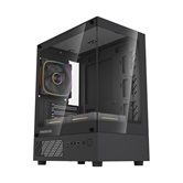 Корпус Powercase Vision Micro M1 ARGB, Tempered Glass, 3x 120mm ARGB fans, чёрный, mATX  (CVMM1B-A3)