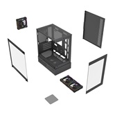Корпус Powercase Vision Micro M1 ARGB, Tempered Glass, 3x 120mm ARGB fans, чёрный, mATX  (CVMM1B-A3)