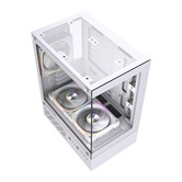 Корпус Powercase Vision Micro M1 ARGB, Tempered Glass, 3x 120mm ARGB fans, белый, mATX  (CVMM1W-A3)