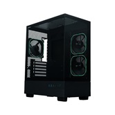 Корпус XASTRA Q400M 3ARGB-FG-C6-UC Black mATX/Aquarium/Screewless/ 3x120mm ARGB PWM FG fans/Argb+PWM HUB 6port/ Type-C/ Q400M-3FG12A-C6-UC