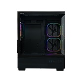 Корпус XASTRA Q400M 3ARGB-FG-C6-UC Black mATX/Aquarium/Screewless/ 3x120mm ARGB PWM FG fans/Argb+PWM HUB 6port/ Type-C/ Q400M-3FG12A-C6-UC