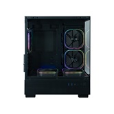 Корпус XASTRA Q400M 5ARGB-FG-C6-UC Black mATX/Aquarium/Screewless/ 5x120mm ARGB PWM FG fans/Argb+PWM HUB 6port/ Type-C/ Q400M-5FG12A-C6-UC