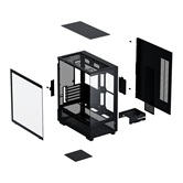 Корпус XASTRA Q400M 5ARGB-FG-C6-UC Black mATX/Aquarium/Screewless/ 5x120mm ARGB PWM FG fans/Argb+PWM HUB 6port/ Type-C/ Q400M-5FG12A-C6-UC