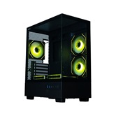 Корпус XASTRA Q400M 5ARGB-C6-UC Black mATX/Aquarium/Screewless/ 5x120mm ARGB PWM FM fans/Argb+PWM HUB 6port/ Type-C/ Q400M-5FM12A-C6-UC