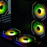 Корпус XASTRA Q400M 5ARGB-C6-UC Black mATX/Aquarium/Screewless/ 5x120mm ARGB PWM FM fans/Argb+PWM HUB 6port/ Type-C/ Q400M-5FM12A-C6-UC