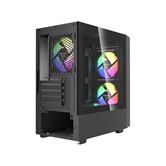 Корпус Powercase Mistral SM02, Tempered Glass, 3x120mm FRGB fans, чёрный, mATX  (CMMSM02B-L3)