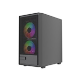 Корпус Powercase Mistral SM02 ARGB, Tempered Glass, 3x120mm ARGB PWM fans, чёрный, mATX  (CMMSM02B-A3)