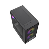 Корпус Powercase Mistral SM02 ARGB, Tempered Glass, 3x120mm ARGB PWM fans, чёрный, mATX  (CMMSM02B-A3)