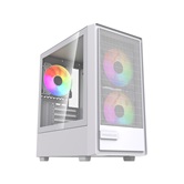 Корпус Powercase Mistral SM02 ARGB, Tempered Glass, 3x120mm ARGB PWM fans, белый, mATX  (CMMSM02W-A3)