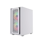 Корпус Powercase Mistral SM04 ARGB, Tempered Glass, Front Nylon Filter, 3x120mm ARGB PWM fans, белый, mATX  (CMMSM04W-A3)