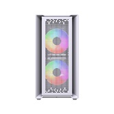Корпус Powercase Mistral SM04 ARGB, Tempered Glass, Front Nylon Filter, 3x120mm ARGB PWM fans, белый, mATX  (CMMSM04W-A3)