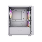 Корпус Powercase Mistral SM04 ARGB, Tempered Glass, Front Nylon Filter, 3x120mm ARGB PWM fans, белый, mATX  (CMMSM04W-A3)