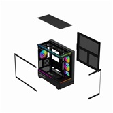 Корпус Thermalright M10 Black FAN4-C / TG / 4x120mm ARGB PWM Fans / USB TYPE-C / mATX  / TRTLM10BF4C