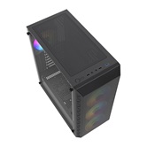 Корпус Powercase Mistral S4B ARGB, Tempered Glass, 4x 120mm ARGB PWM Fans, чёрный, ATX  (CMSB-A4)