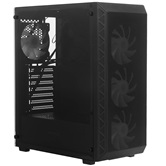 Корпус Powercase Mistral S4B ARGB, Tempered Glass, 4x 120mm ARGB PWM Fans, чёрный, ATX  (CMSB-A4)