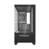 Корпус Powercase Vision Micro M4B, Tempered Glass, Type-C, 3x 120mm ARGB PWM Fan, чёрный, mATX  (CVMM4B-A3)