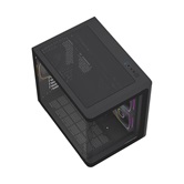 Корпус Powercase Vision Micro M5B, Curved Glass, Type-C, 3x 120mm ARGB PWM Fan, чёрный, mATX  (CVMM5B-A3)