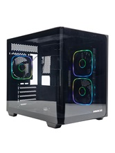 Корпус Powercase Vision Micro M5B, Curved Glass, Type-C, 3x 120mm ARGB PWM Fan, чёрный, mATX  (CVMM5B-A3)