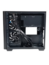 Корпус Powercase Vision Micro M5B, Curved Glass, Type-C, 3x 120mm ARGB PWM Fan, чёрный, mATX  (CVMM5B-A3)