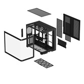 Корпус XASTRA QR600  0F-UC Black ATX/Aquarium/Curve Glass /Led Strip/No fans/Type-C/ QR600-0F-UC-L