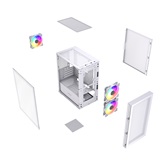 Корпус Powercase Mistral SM05 ARGB, Tempered Glass, 3x120mm ARGB PWM fans, белый, mATX  (CMMSM05W-A3)