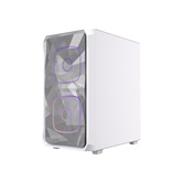 Корпус Powercase Mistral SM06 ARGB, Tempered Glass, 3x120mm ARGB PWM fans, белый, mATX  (CMMSM06W-A3)