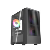 Корпус Powercase Mistral SM07 ARGB, Tempered Glass, 3x120mm ARGB PWM fans, чёрный, mATX  (CMMSM07B-A3)