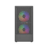 Корпус Powercase Mistral SM07 ARGB, Tempered Glass, 3x120mm ARGB PWM fans, чёрный, mATX  (CMMSM07B-A3)