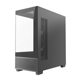 Корпус Powercase Vision Micro S4B, Tempered Glass, Type-C, 3x 120mm ARGB PWM Fan, ARGB+PWM HUB, чёрный, mATX  (CVMMSHB-A3)