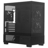 Корпус Powercase Vision Micro S4B, Tempered Glass, Type-C, 3x 120mm ARGB PWM Fan, ARGB+PWM HUB, чёрный, mATX  (CVMMSHB-A3)
