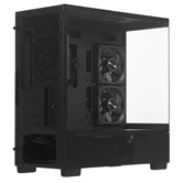Корпус Powercase Vision Micro S4B, Tempered Glass, Type-C, 3x 120mm ARGB PWM Fan, ARGB+PWM HUB, чёрный, mATX  (CVMMSHB-A3)
