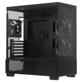 Корпус Powercase Vision Micro S4B, Tempered Glass, Type-C, 3x 120mm ARGB PWM Fan, ARGB+PWM HUB, чёрный, mATX  (CVMMSHB-A3)