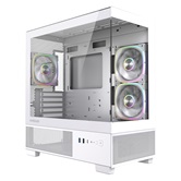 Корпус Powercase Vision Micro S4W, Tempered Glass, Type-C, 3x 120mm ARGB PWM Fan, ARGB+PWM HUB, белый, mATX  (CVMMSHW-A3)