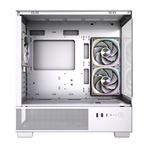 Корпус Powercase Vision Micro S4W, Tempered Glass, Type-C, 3x 120mm ARGB PWM Fan, ARGB+PWM HUB, белый, mATX  (CVMMSHW-A3)