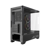 Корпус Powercase Vision Micro M6B, Curved Glass, Type-C, 3x 120mm ARGB PWM Fan, чёрный, mATX  (CVMM6B-A3)