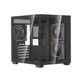 Корпус Powercase Vision Micro M5CB, Tempered Glass, Type-C, 3x 120mm ARGB PWM Fan, ARGB+PWM HUB, чёрный, mATX  (CVMM5CHB-A3)